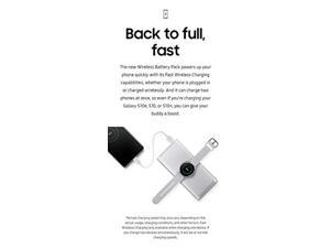 Samsung 2-in-1 Portable Fast Charge Wireless Charger and Battery Pack 10,000 mAh, Silver (US Version with Warranty) (ogewda-067) Samsung 2-in-1 Portable Fast Charge Wireless Charger and Battery Pack 10,000 mAh, Silver (US Version with Warranty) (ogewda-067)