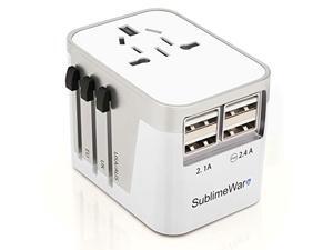 International Power Adapter Travel Plug - 4 USB Ports Universal Work for 150 Countries - 120 Volt Adapter - Adapter Type C Type A Type G Type I f for UK Japan China eu Europe European (SW-4USBAdaptor) International Power Adapter Travel Plug - 4 USB Ports Universal Work for 150 Countries - 120 Volt Adapter - Adapter Type C Type A Type G Type I f for UK Japan China eu Europe European (SW-4USBAdaptor)