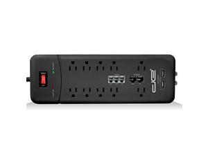 Digital Energy 15-ft Heavy Duty 10-Outlet 3500 Joules Surge Protector Power Strip, 15 Foot Long Extension Cord, Two USB Charging Ports, Coaxial, Phone Protection, ETL Listed. 15 AMP (812376043914) Digital Energy 15-ft Heavy Duty 10-Outlet 3500 Joules Surge Protector Power Strip, 15 Foot Long Extension Cord, Two USB Charging Ports, Coaxial, Phone Protection, ETL Listed. 15 AMP (812376043914)