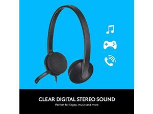 Logitech USB Headset H340, Stereo, USB Headset for Windows and Mac - Black Logitech USB Headset H340, Stereo, USB Headset for Windows and Mac - Black