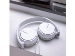 SONY Over On Ear Best Stereo Extra Bass Portable Headphones Headset for Apple iPhone iPod / Samsung Galaxy / mp3 Player / 3.5mm Jack Plug Cell Phone (White)