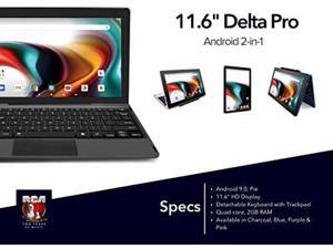 RCA 11 Delta Pro 11.6 Inch Quad-Core 2GB RAM 32GB Storage IPS 1366 x 768 Touchscreen WiFi Bluetooth with Detachable Keyboard Android 9.0 Tablet RCA 11 Delta Pro 11.6 Inch Quad-Core 2GB RAM 32GB Storage IPS 1366 x 768 Touchscreen WiFi Bluetooth with Detachable Keyboard Android 9.0 Tablet