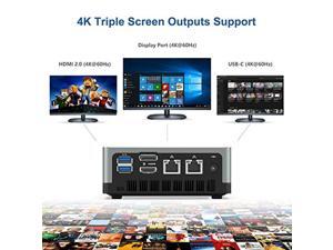 UM250 Mini PC AMD Ryzen 5 PRO 2500U 4C/8T Windows 10 Pro Mini Computer, DDR4 16GB RAM+512GB SSD, HDMI/DP/USB-C 4K@60Hz Output, 2X RJ45 Port, 4X USB3.1 Port, WIFI6 AX200 BT5.1, Radeon Vega 8 Graphics UM250 Mini PC AMD Ryzen 5 PRO 2500U 4C/8T Windows 10 Pro Mini Computer, DDR4 16GB RAM+512GB SSD, HDMI/DP/USB-C 4K@60Hz Output, 2X RJ45 Port, 4X USB3.1 Port, WIFI6 AX200 BT5.1, Radeon Vega 8 Graphics