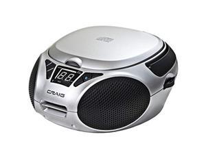 Craig CD6925BT-SL Portable Top-Loading Stereo CD Boombox with AM/FM Stereo Radio and Bluetooth Wireless Technology in Silver | LED Display | Programmable CD Player | CD-R/CD-W Compatible | AUX Port | Craig CD6925BT-SL Portable Top-Loading Stereo CD Boombox with AM/FM Stereo Radio and Bluetooth Wireless Technology in Silver | LED Display | Programmable CD Player | CD-R/CD-W Compatible | AUX Port |