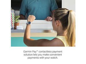 Garmin 010-01769-01 Vivoactive 3, GPS Smartwatch with Contactless Payments and Built-In Sports Apps, Black with Silver Hardware