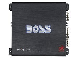 BOSS Audio Systems R2504 - Riot 1000 Watt, 4 Channel, 2 4 Ohm Stable Class AB, Full Range, Bridgeable, Mosfet Car Amplifier with Remote Subwoofer Control