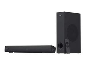 Creative Stage V2 2.1 Soundbar with Subwoofer, Clear Dialog and Surround by Sound Blaster, Bluetooth 5.0, TV ARC, Optical, and USB Audio, Wall Mountable, Adjustable Bass and Treble, for TV Creative Stage V2 2.1 Soundbar with Subwoofer, Clear Dialog and Surround by Sound Blaster, Bluetooth 5.0, TV ARC, Optical, and USB Audio, Wall Mountable, Adjustable Bass and Treble, for TV