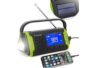 Emergency-Radio with NOAA Weather Alert, 4000mah Hand Crank Portable Solar Survival Radios with Aux,Electronic Display,AM/FM,SOS Alarm,Led Flashlight,Phone Charging,Battery Backup (Green) Emergency-Radio with NOAA Weather Alert, 4000mah Hand Crank Portable Solar Survival Radios with Aux,Electronic Display,AM/FM,SOS Alarm,Led Flashlight,Phone Charging,Battery Backup (Green)