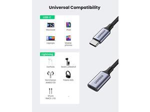 UGREEN USB-C to Lightning Audio Adapter Cable USB Type C Male to Lightning Female Headphones Converter Compatible with iPad Pro 2021 MacBook USB C Phones to Connect Lightning Earphones Support Call UGREEN USB-C to Lightning Audio Adapter Cable USB Type C Male to Lightning Female Headphones Converter Compatible with iPad Pro 2021 MacBook USB C Phones to Connect Lightning Earphones Support Call