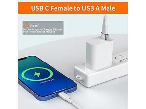 USB C Female to USB Male Adapter (4-Pack),JXMOX Type C to USB A Charger Cable Adapter,Compatible with iPhone 11 12 Mini Pro Max,iPad 2021,Samsung Galaxy Note 10 S21 S20 Plus,Google Pixel 5 4 3 XL USB C Female to USB Male Adapter (4-Pack),JXMOX Type C to USB A Charger Cable Adapter,Compatible with iPhone 11 12 Mini Pro Max,iPad 2021,Samsung Galaxy Note 10 S21 S20 Plus,Google Pixel 5 4 3 XL