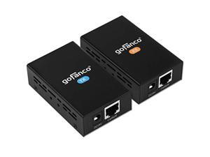 gofanco HDMI Extender Over CAT5e/6 165ft 1080p - HDMI Over Ethernet Cable - Deep Color, 3D, EDID Copy, Zero Latency, Supports Dolby Digital and DTS Audio - Transmitter and Receiver Balun Kit - (HDExt) gofanco HDMI Extender Over CAT5e/6 165ft 1080p - HDMI Over Ethernet Cable - Deep Color, 3D, EDID Copy, Zero Latency, Supports Dolby Digital and DTS Audio - Transmitter and Receiver Balun Kit - (HDExt)