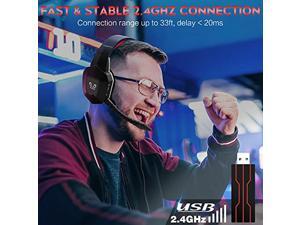 Wireless Gaming Headset Headphones for PS5 PS4 PC Computer Nintendo Switch - HUHD USB Gaming Headsets with Removable Microphone Ultra-Low Latency Virtual 7.1 Surround Sound Over Ear Soft Earmuffs Wireless Gaming Headset Headphones for PS5 PS4 PC Computer Nintendo Switch - HUHD USB Gaming Headsets with Removable Microphone Ultra-Low Latency Virtual 7.1 Surround Sound Over Ear Soft Earmuffs