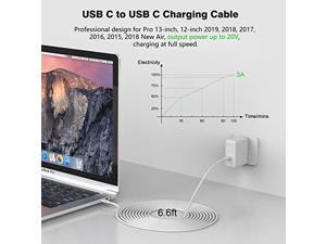 USB C to USB C Charging Cable, Cord Compatible with MacBook Pro, MacBook 12 inch, New MacBook Air, Compatible with 2021/2020/2018 iPad Pro 12.9/11, Pixel 2/3/4 XL, All PD USB C Charger, 6.6ft USB C to USB C Charging Cable, Cord Compatible with MacBook Pro, MacBook 12 inch, New MacBook Air, Compatible with 2021/2020/2018 iPad Pro 12.9/11, Pixel 2/3/4 XL, All PD USB C Charger, 6.6ft