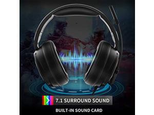Jeecoo Xiberia USB Pro Gaming Headset for PC- 7.1 Surround Sound Headphones with Noise Cancelling Microphone- Memory Foam Ear Pads RGB Lights for Laptops Jeecoo Xiberia USB Pro Gaming Headset for PC- 7.1 Surround Sound Headphones with Noise Cancelling Microphone- Memory Foam Ear Pads RGB Lights for Laptops