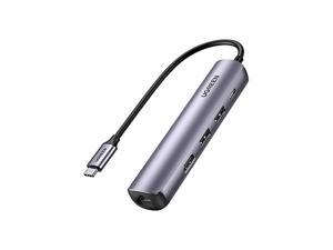 UGREEN USB C Hub Ethernet, 5 in 1 Multi Port Adapter with Gigabit Ethernet Port 4K HDMI USB C PD Charging and 2 USB 3.0 Compatible with MacBook, iPad Pro, XPS, Pixelbook, Surface, Chromebook and More UGREEN USB C Hub Ethernet, 5 in 1 Multi Port Adapter with Gigabit Ethernet Port 4K HDMI USB C PD Charging and 2 USB 3.0 Compatible with MacBook, iPad Pro, XPS, Pixelbook, Surface, Chromebook and More