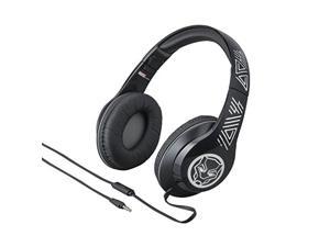 Marvel Over The Ear Wired Headphones with Built in Microphone Quality Sound from The Makers of iHome (Black Panther)