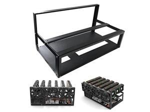 Frame only Not Included Fan&Gpu Zuajiter Mining Rig Frame 68 GPU Miner Rack Case Steel Open Air Pc Computer for Currency Bitcoin Crypto Coin ETHETCZEC Accessories Tools 8rack Black 