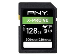 PNY 128GB X-PRO 90 Class 10 U3 V90 UHS-II SDXC Flash Memory Card - 300MB/s, Class 10, U3, V90, 8K UHD, 4K UHD, Full HD, UHS-II, Full Size SD