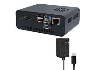 Geekworm NASPi-Lite 2.5 inch SATA HDD/SSD NAS Storage Kit + 20W 5V 4A Power Supply for Raspberry Pi 4 Model B(Not Include Raspberry Pi 4)