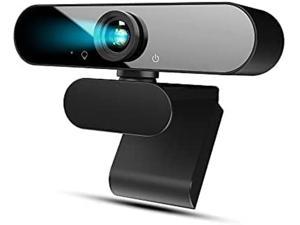 Onnzuw Webcam HD 1080p Web Camera, USB FHD Web Computer Camera for Video Calling and Recording, Auto Focus and 110-degree Wide Angle, Plug and Play, for Zoom/Skype/Teams/Webex, Laptop MAC PC Desktop