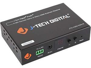 J-Tech Digital H.264 Encoder/Decoder Over Cat HDMI Extender Over IP with RS232, IR Routing Crestron Driver is Available for Free (Receiver)