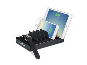 gofanco Charging Station 7 Port 65W, Desktop Charging Stand Organizer for Phones, Tablets and Wearable Devices, up to 2.4A  Gray (USBCharge7P-G2)