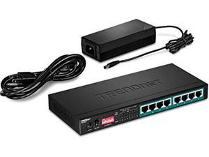 TRENDnet 8-Port Gigabit Long Range Poe+ Switch, TPE-LG80, 65W Poe Budget, Ethernet/Network Switch, Long-Range Poe+ Extends Range Up to 200M (656 ft.), 16 Gbps Switching Capacity, Lifetime Protection
