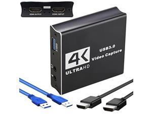 YOTOCAP 4K 60fps HDMI2.0b USB3.0 UVC3.0 Game Video Capture Card, Loop HDMI 4Kp60 & Mic+Audio Broadcast Live Stream and Record Grabber Converter YT-W90