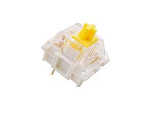 Gateron KS-9 Yellow Switches for Mechanical Keyboards,3-pin White-Shell Supporting SMD RGB Light-Pack 20