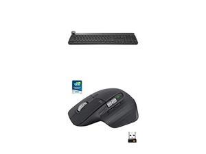 Logitech Craft Advanced Wireless Keyboard with Creative Input Dial and Backlit Keys and MX Master 3 Advanced Wireless Mouse