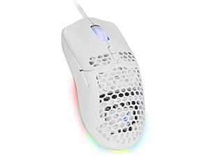 DeLUX 67G (2.36oz) Lightweight Gaming Mouse with PMW3389 Sensor, 50 to 16000CPI, Paracord Cable, Ormon Switch, RGB Backlit, 7 Programmable Buttons and On-Board Pro Software (M700BU(White))