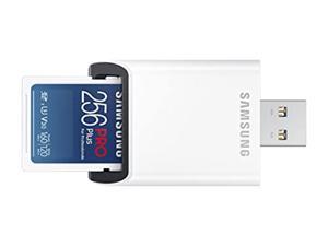 SAMSUNG PRO Plus Full Size SDXC Card Plus Reader 256GB, (MB-SD256KB/AM, 2021)