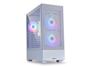 LIAN LI Mesh Airflow ATX PC Case Gaming Computer Case Mid-Tower Chassis with 3 ARGB PWM Fans Pre-Installed, Mesh Front Panel, Tempered Glass Side Panel, Water-Cooling Ready(LANCOOL 205 MESH, White)