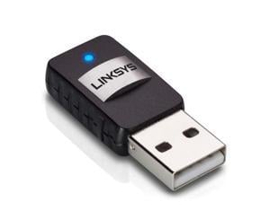 Linksys AE6000 Wireless Mini USB Adapter AC 580 Dual Band,Black,8.60in. x 5.40in. x 2.30in.