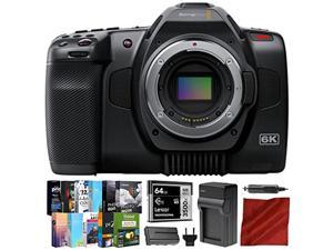 Blackmagic Design Pocket Cinema Camera 6K Pro (CINECAMPOCHDEF06P) w/Canon EF Lens Mount, Super 35 HDR Sensor, Dual Native ISO, Comes with a Deluxe Accessories Bundle