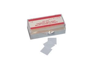 Thomas 22X22-1-602757 Glass Square Red Label Cover, 22mm Length, 22mm Width, 1mm Thick, 1oz Box (Case of 10)