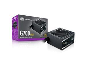 Cooler Master G700 Gold Power Supply, 700W 80+ Gold Efficiency, Intel ATX Version 2.52, Fixed Flat Black Cables Quiet HDB Fan, 5 Year Warranty
