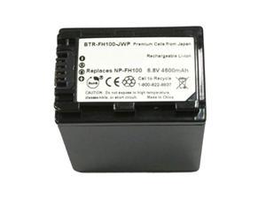 KINAMAX BTR-FH100-J-03 4600mAh NP-FH100 Replacement Battery for Sony HDR-CX12, HDR-HC9, HDR-SR11, HDR-SR12, HDR-SR5C, HDR-SR8, HDR-TG1, HDR-UX20