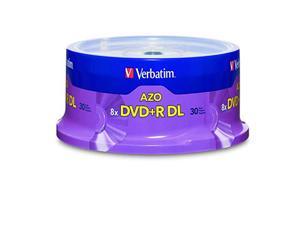 Verbatim DVD+R DL 8.5GB 8X with Branded Surface - 30pk Spindle - 96542