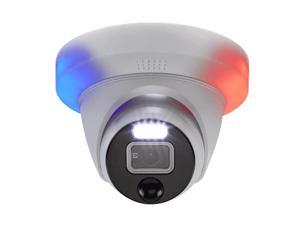 Swann 4K Enforcer IP Dome Cameras SWNHD-900DE with Controllable Red & Blue Flashing Lights, Spotlights & Sirens Works with Certain Swann NVRs