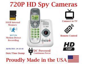 720p Digital Cordless Home Phone HD Spy Camera Covert Telephone Hidden Nanny Camera Spy Cam Spy Gadget