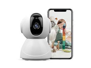 Wireless Security Camera,1080P SDETER Baby Monitor Indoor Pet Cam (2.4Ghz Only) 360 Degree for Home,Smart Motion Tracking,Night Vision,Two-Way Audio,Work with Alexa/Google Assistant/Phone App