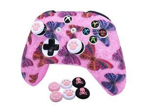 with Exclusive Thumb Grips x 4 YoRHa Laser Carving Silicone Skin for Xbox Elite Series 2 Controller x 1 Skulls Red 