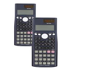 Emraw 240 Functions Scientific Calculator with Slide-On Case Electronic Large Display Battery Included Big Buttons Handheld Standard Functional Office Scientific Calculator (Pack of 2)