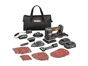 WORX WX820L.2 20V 2.0Ah Cordless Multi-Purpose Sander with 2 Batteries and 1 Charger