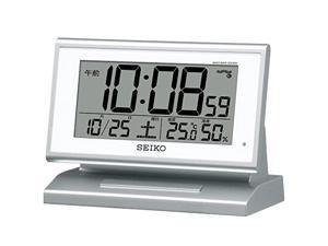 SEIKO CLOCK ( Seiko clock ) automatic lights radio digital alarm clock ( silver ) SQ768S