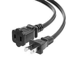 US AC Power Extension Cable Cord 2-Prong Polarized Male to Female Extension Cord for NEMA 1-15P to NEMA 1-15R (10 ft, Black)