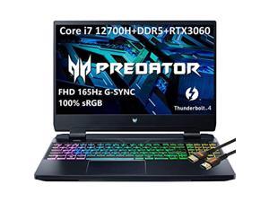 Acer Predator Helios 300 Gaming Laptop 156 FHD IPS 165Hz Display 12th Gen Intel 14Core i712700H GeForce RTX 3060 RGB Backlit USBC Thunderbolt 4 HDMI21  HDMI Cable 16GB RAM  512GB PCIe SSD