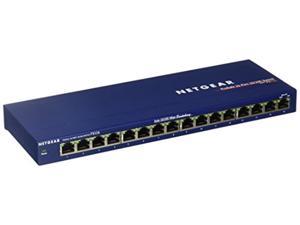 NETGEAR 16-Port Fast Ethernet 10/100 Unmanaged Switch (FS116NA) - Desktop, and ProSAFE Limited Lifetime Protection