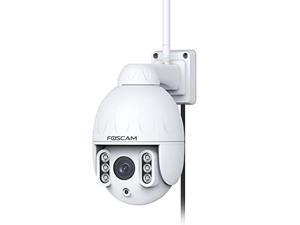 FOSCAM HT2 1080p Outdoor 2.4g/5gHz WiFi PTZ IP Camera, 4X Optical Zoom Pan Tilt Security Surveillance Speed Dome, 2-Way Audio with Mic & Speaker, 165ft Night Vision, CMOS Image Sensor, IP66